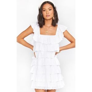 Show Me Your Mumu Lucy Eyelet Dress White